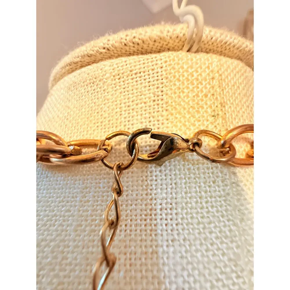 Vintage Gold Tone Double Link Chain Necklace 22”